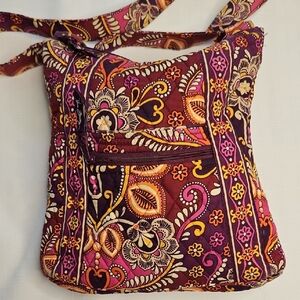 Vera Bradley Purple Multi Paisley Quilted Crossbody
